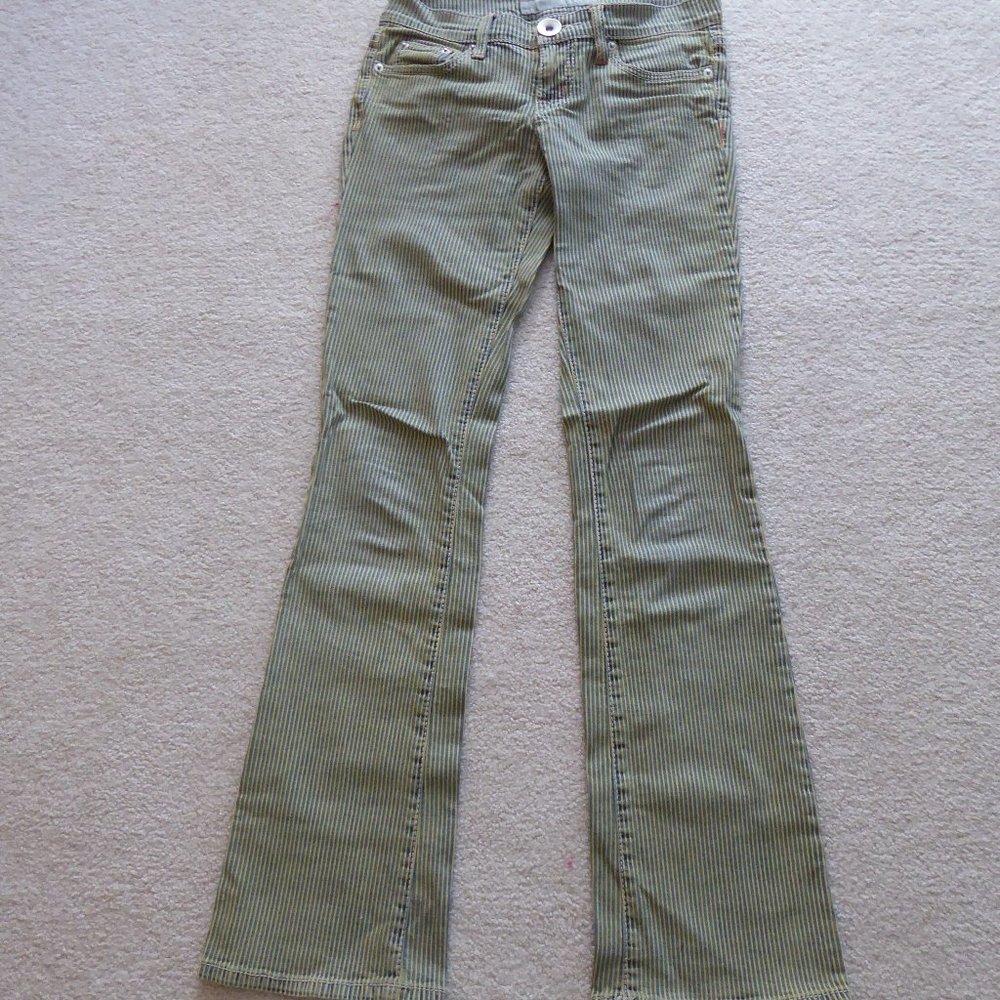 dELiA*s Striped Flare Jean